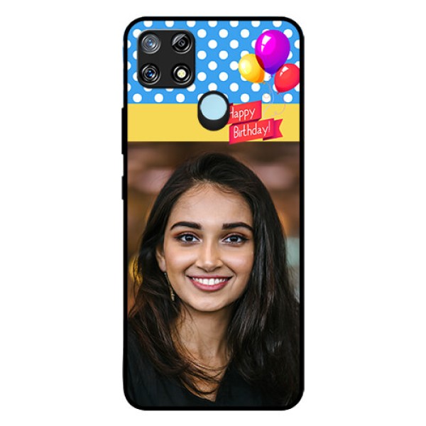 Narzo 30A Custom Glass Mobile Case  - Happy Birthday Design