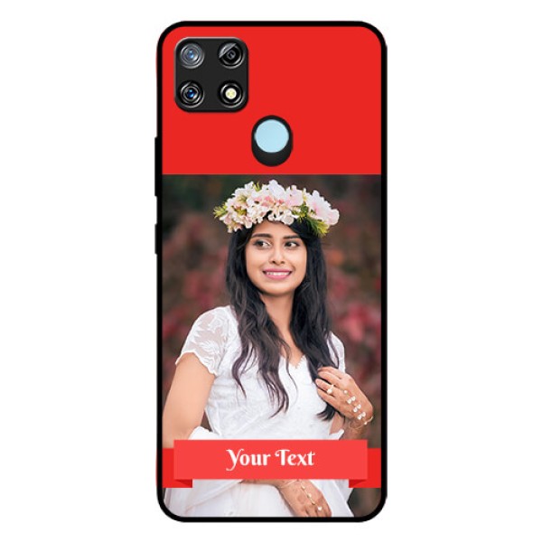 Narzo 30A Custom Glass Phone Case - Simple Red Color Design Narzo 30A Custom Glass Phone Case - Simple Red Color Design