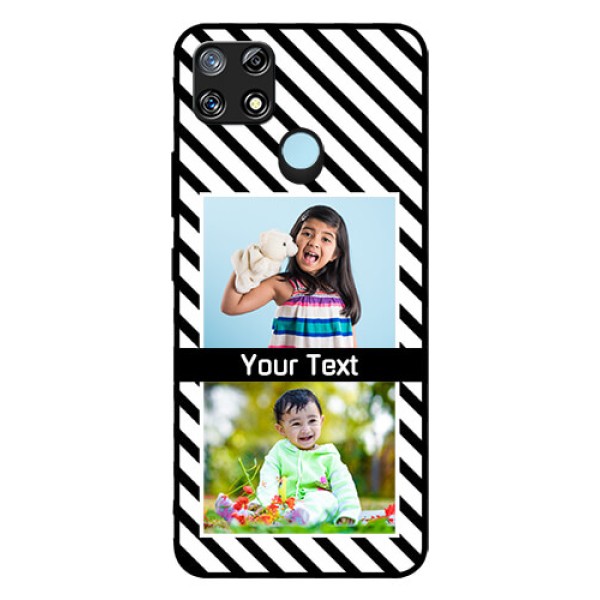 Narzo 30A Photo Printing on Glass Case - Black And White Stripes Design Narzo 30A Photo Printing on Glass Case - Black And White Stripes Design