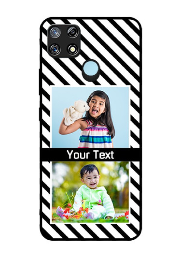 Narzo 30A Photo Printing on Glass Case  - Black And White Stripes Design