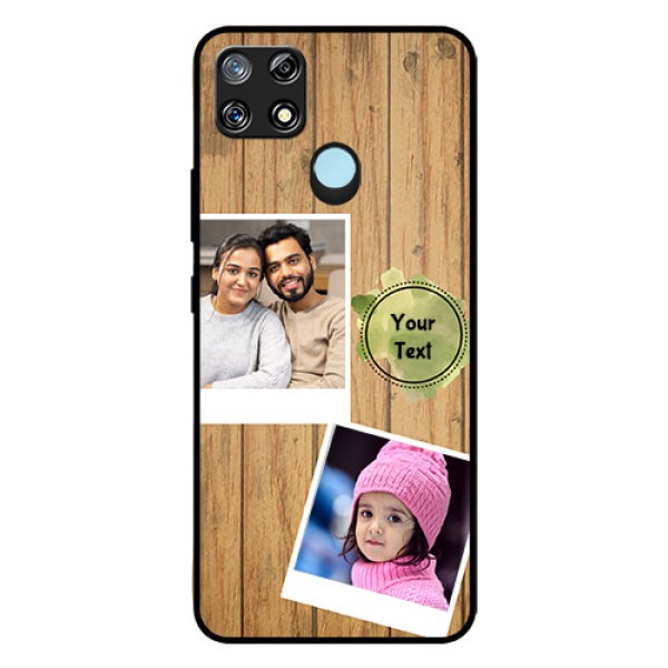 Narzo 30A Custom Glass Phone Case  - Wooden Texture Design