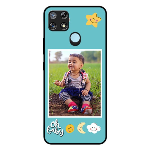 Narzo 30A Personalized Glass Phone Case - Smiley Kids Stars Design Narzo 30A Personalized Glass Phone Case - Smiley Kids Stars Design