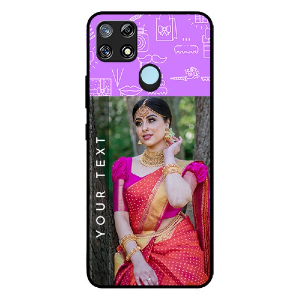 Narzo 30A Custom Glass Mobile Case  - Birthday Icons Design