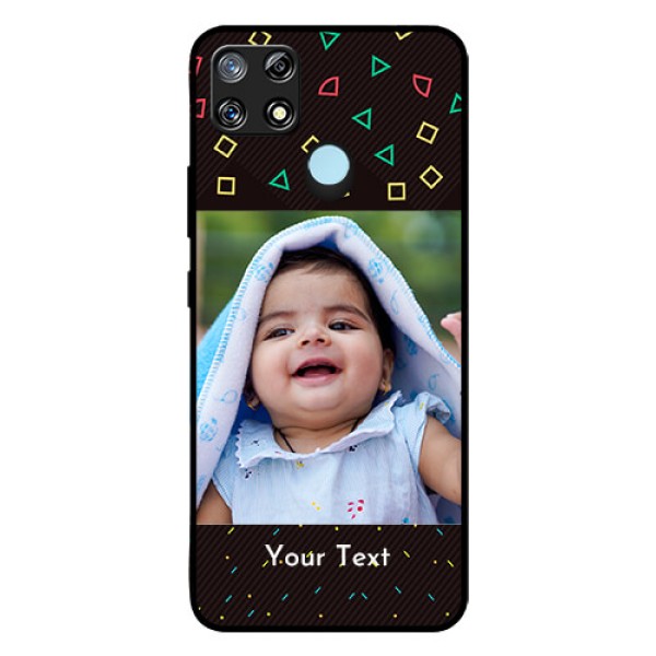 Narzo 30A Custom Glass Phone Case - with confetti birthday design Narzo 30A Custom Glass Phone Case - with confetti birthday design