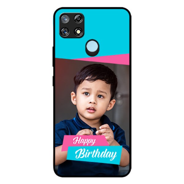 Narzo 30A Personalized Glass Phone Case - Image Holder with 2 Color Design Narzo 30A Personalized Glass Phone Case - Image Holder with 2 Color Design