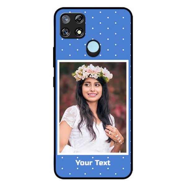 Narzo 30A Photo Printing on Glass Case  - Polka dots design