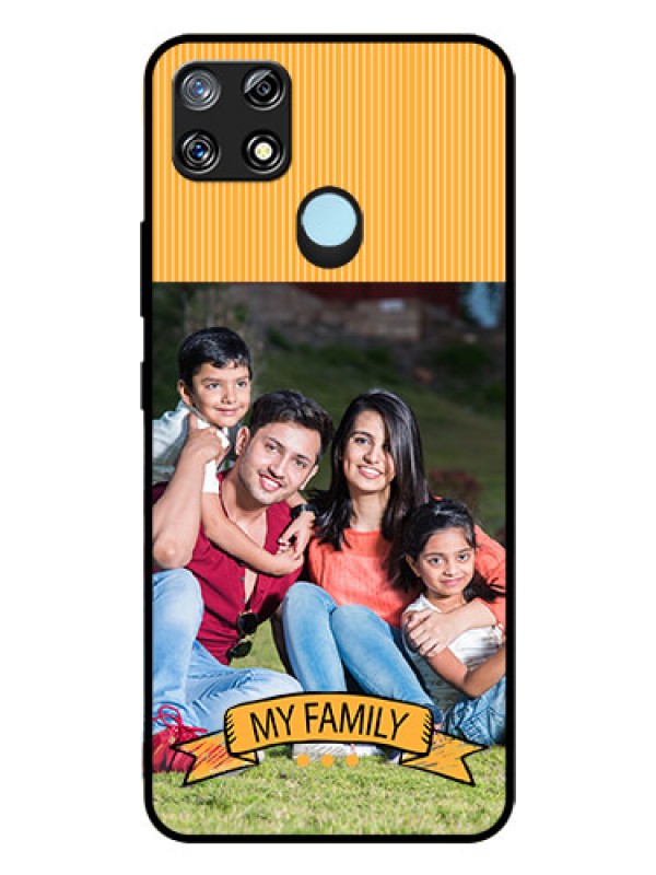 Custom Narzo 30A Custom Glass Phone Case  - My Family Design