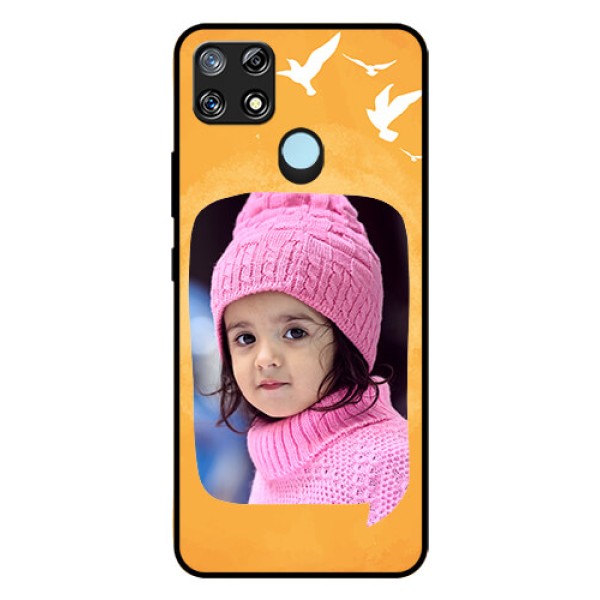 Narzo 30A Personalized Glass Phone Case - Water Color Design with Bird Icons Narzo 30A Personalized Glass Phone Case - Water Color Design with Bird Icons