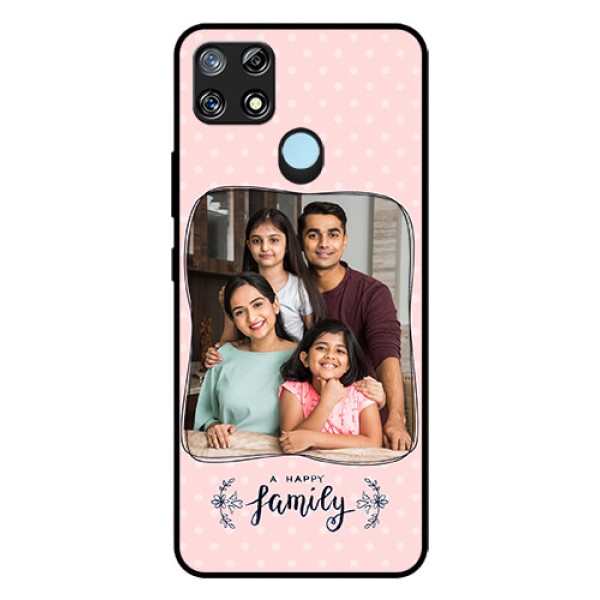 Narzo 30A Custom Glass Phone Case - Family with Dots Design Narzo 30A Custom Glass Phone Case - Family with Dots Design