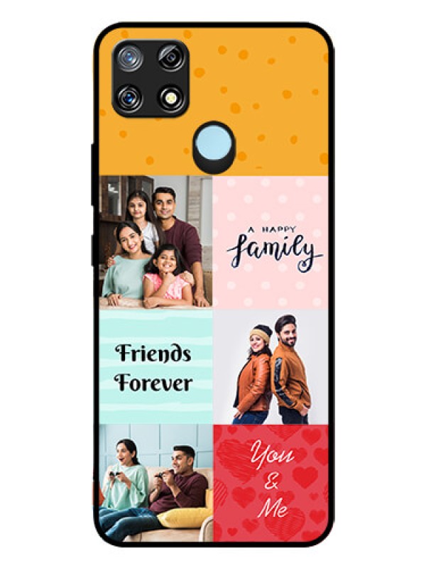 Custom Narzo 30A Personalized Glass Phone Case  - Images with Quotes Design