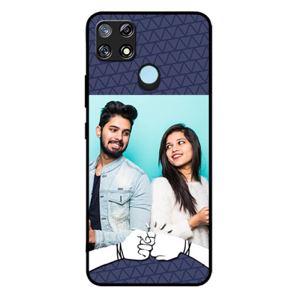 Narzo 30A Photo Printing on Glass Case - with Best Friends Design Narzo 30A Photo Printing on Glass Case - with Best Friends Design