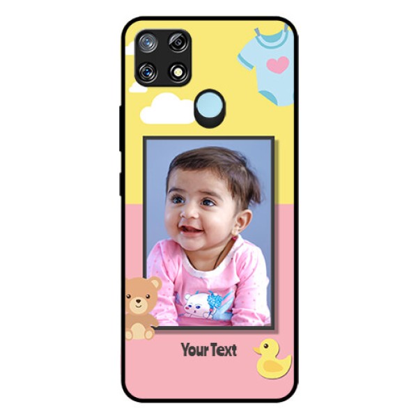 Narzo 30A Photo Printing on Glass Case  - Kids 2 Color Design