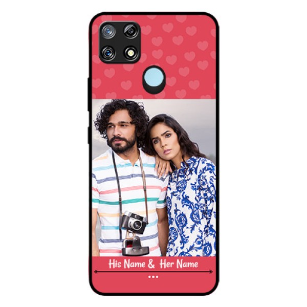 Narzo 30A Photo Printing on Glass Case  - Simple Love Design
