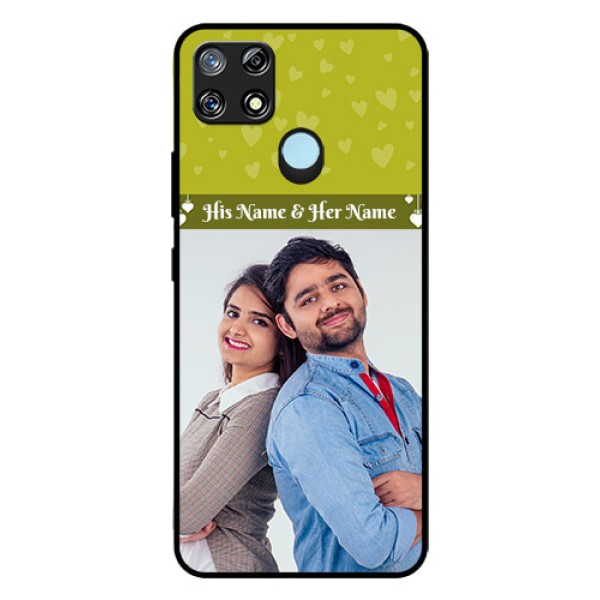 Narzo 30A Custom Glass Phone Case  - You & Me Heart Design