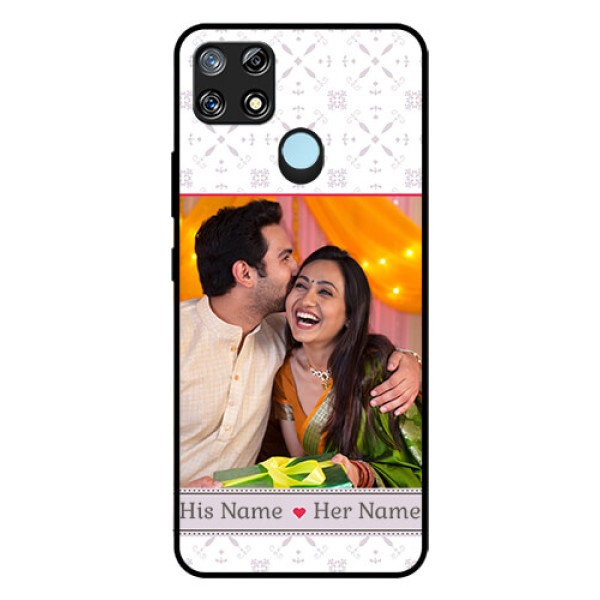 Narzo 30A Custom Glass Mobile Case  - with Photo and Ethnic Design