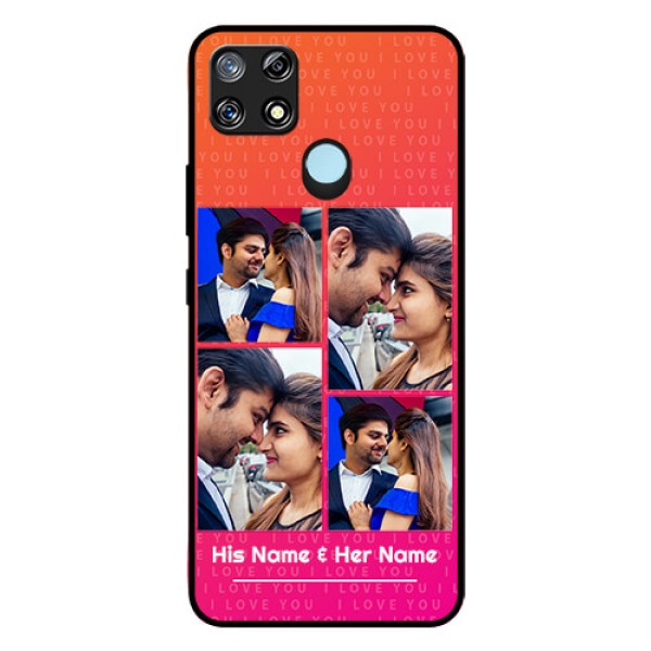 Narzo 30A Custom Glass Phone Case - I Love You Pink Design Narzo 30A Custom Glass Phone Case - I Love You Pink Design