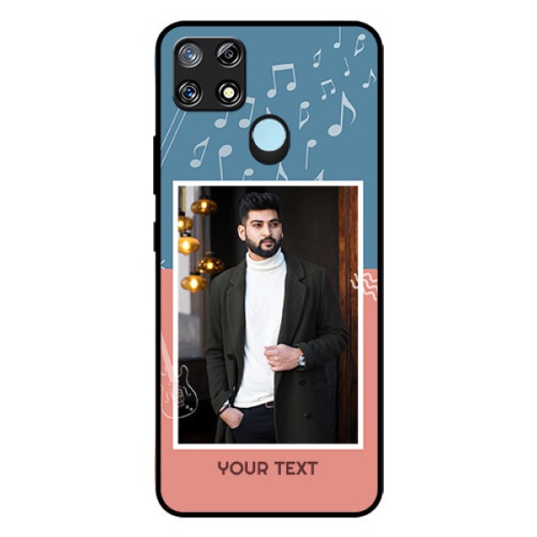 Narzo 30A Photo Printing on Glass Case - with Color Musical Note Design Narzo 30A Photo Printing on Glass Case - with Color Musical Note Design