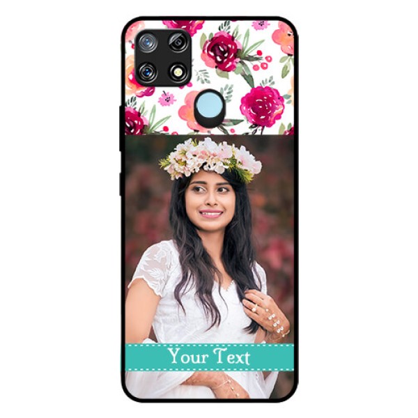 Narzo 30A Custom Glass Phone Case - Watercolor Floral Design Narzo 30A Custom Glass Phone Case - Watercolor Floral Design