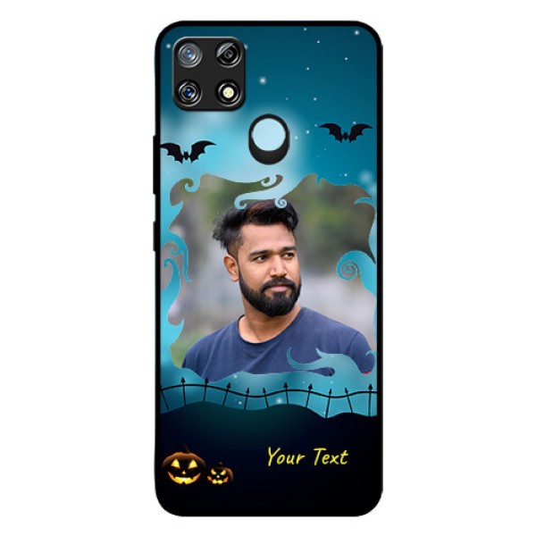 Narzo 30A Custom Glass Phone Case - Halloween frame design Narzo 30A Custom Glass Phone Case - Halloween frame design