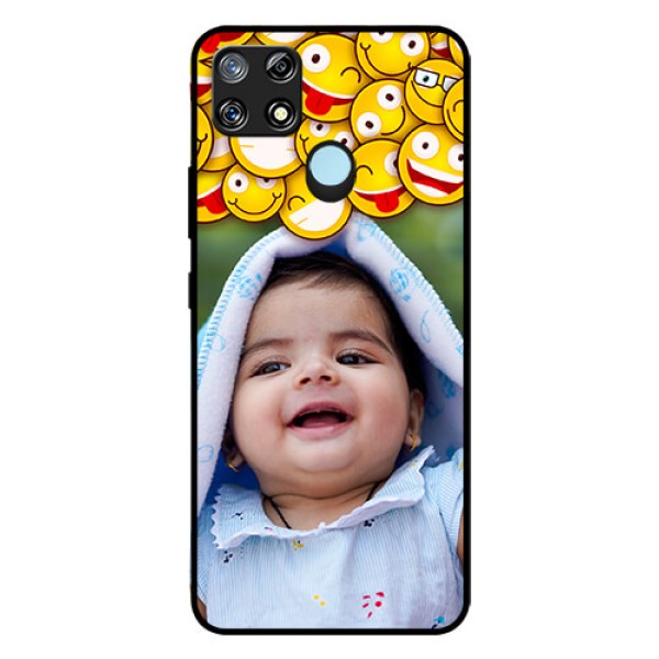 Narzo 30A Custom Glass Mobile Case - with Smiley Emoji Design Narzo 30A Custom Glass Mobile Case - with Smiley Emoji Design