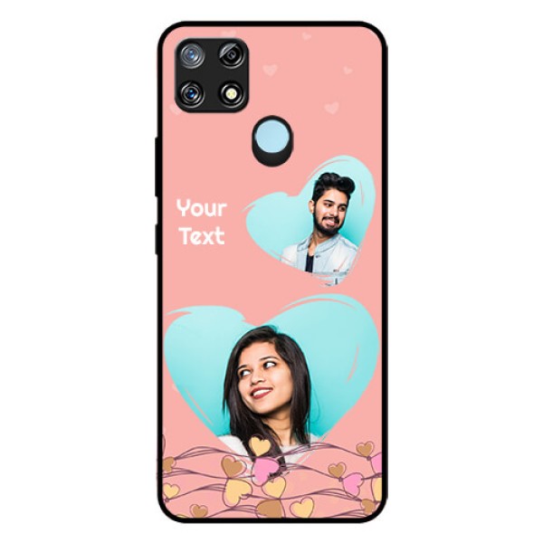 Narzo 30A Custom Glass Mobile Case  - Love Doodle Design