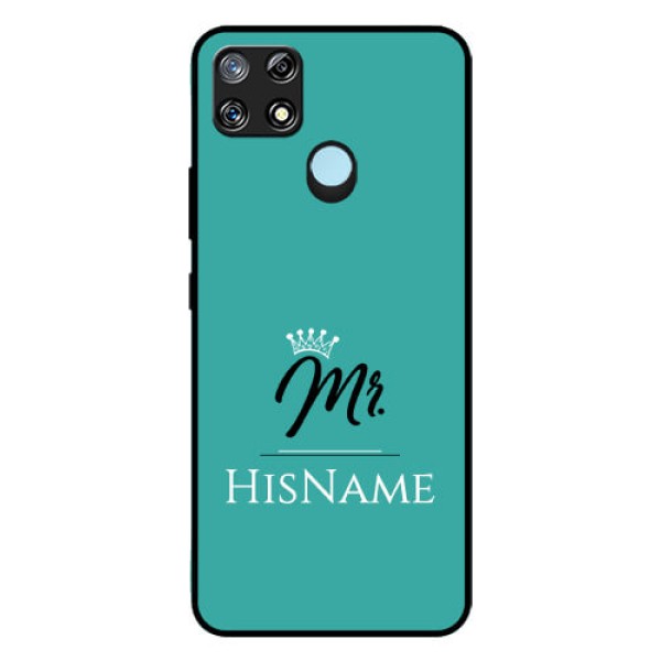 Narzo 30A Custom Glass Phone Case Mr with Name