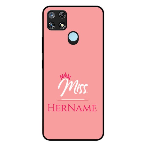 Narzo 30A Custom Glass Phone Case Mrs with Name