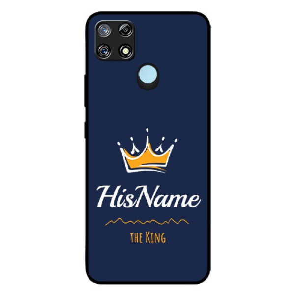 Narzo 30A Glass Phone Case King with Name Narzo 30A Glass Phone Case King with Name