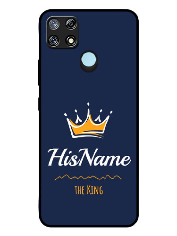 Custom Narzo 30A Glass Phone Case King with Name
