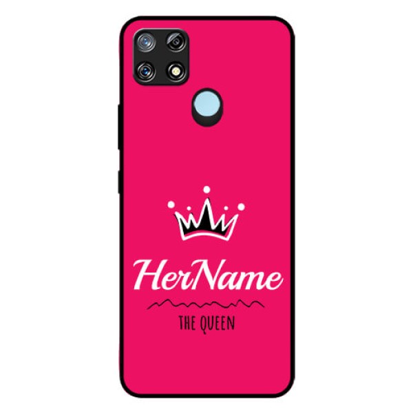 Narzo 30A Glass Phone Case Queen with Name Narzo 30A Glass Phone Case Queen with Name