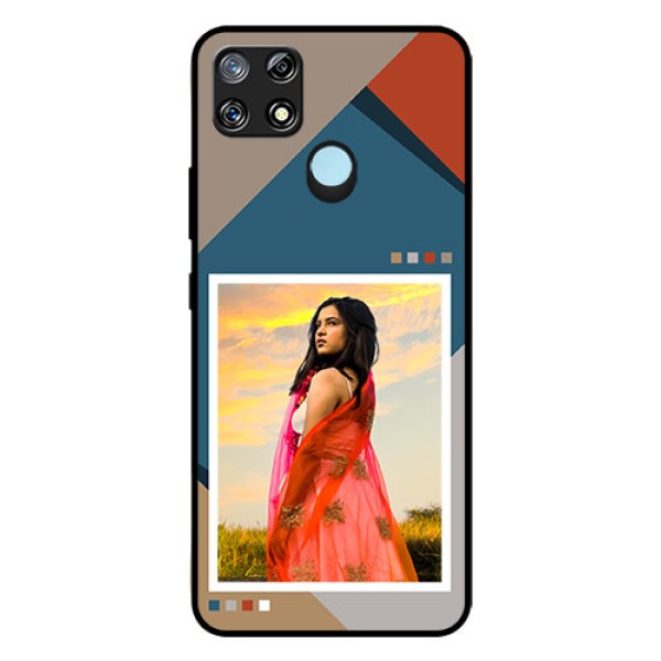 Narzo 30A Personalized Glass Phone Case - Retro color pallet Design Narzo 30A Personalized Glass Phone Case - Retro color pallet Design
