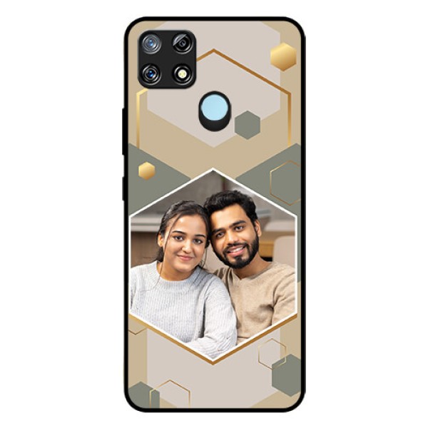 Narzo 30A Photo Printing on Glass Case - Stylish Hexagon Pattern Design Narzo 30A Photo Printing on Glass Case - Stylish Hexagon Pattern Design