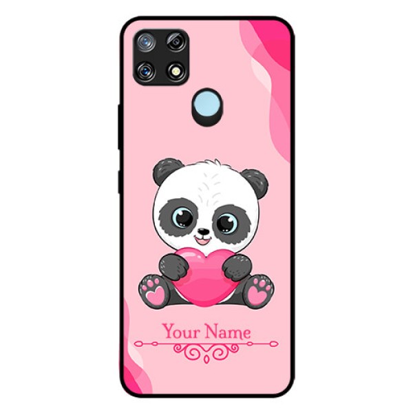 Narzo 30A Custom Glass Mobile Case - Cute Panda Design