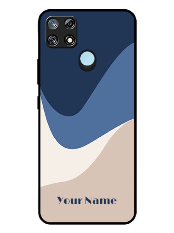 Custom Narzo 30A Custom Glass Phone Case - Abstract Drip Art Design