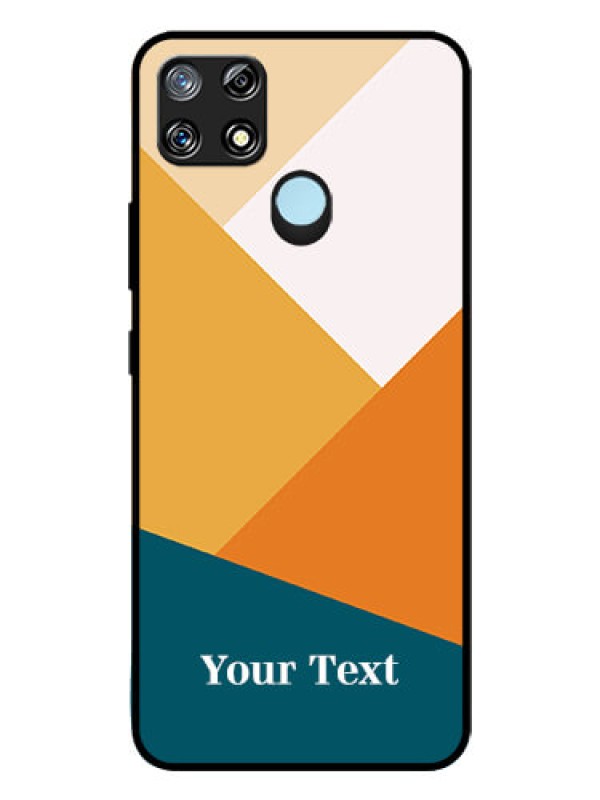 Custom Narzo 30A Personalized Glass Phone Case - Stacked Multi-colour Design