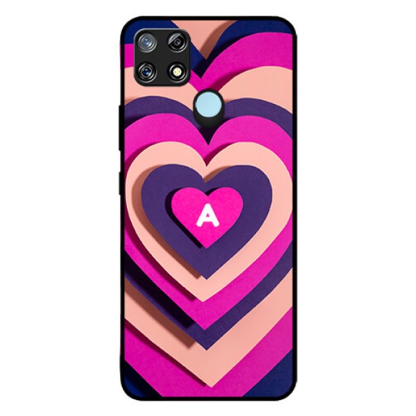 Narzo 30A Custom Glass Mobile Case - Cute Heart Pattern Design