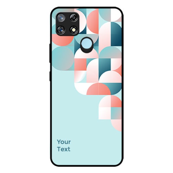 Narzo 30A Custom Glass Phone Case - Stylish Semi-circle Pattern Design Narzo 30A Custom Glass Phone Case - Stylish Semi-circle Pattern Design