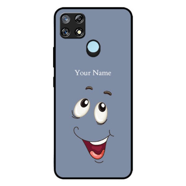 Narzo 30A Photo Printing on Glass Case - Laughing Cartoon Face Design Narzo 30A Photo Printing on Glass Case - Laughing Cartoon Face Design
