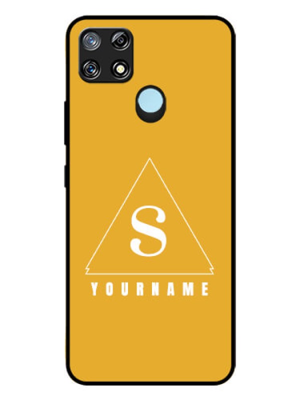 Custom Narzo 30A Personalized Glass Phone Case - simple triangle Design