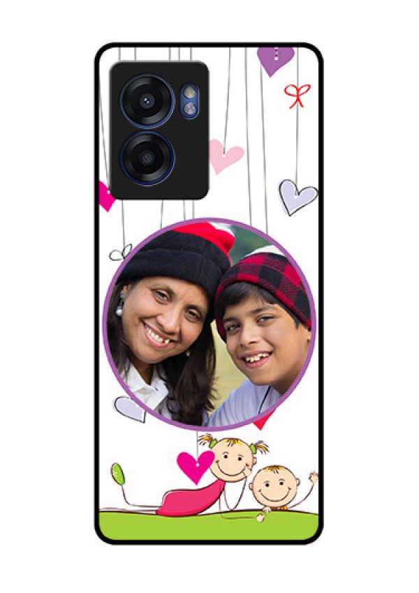 Realme Narzo 50 5G Photo Printing on Glass Case - Cute Kids Phone Case Design