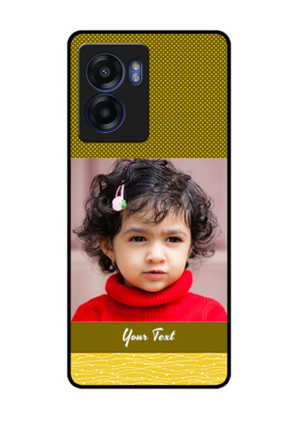 Realme Narzo 50 5G Custom Glass Phone Case - Simple Green Color Design