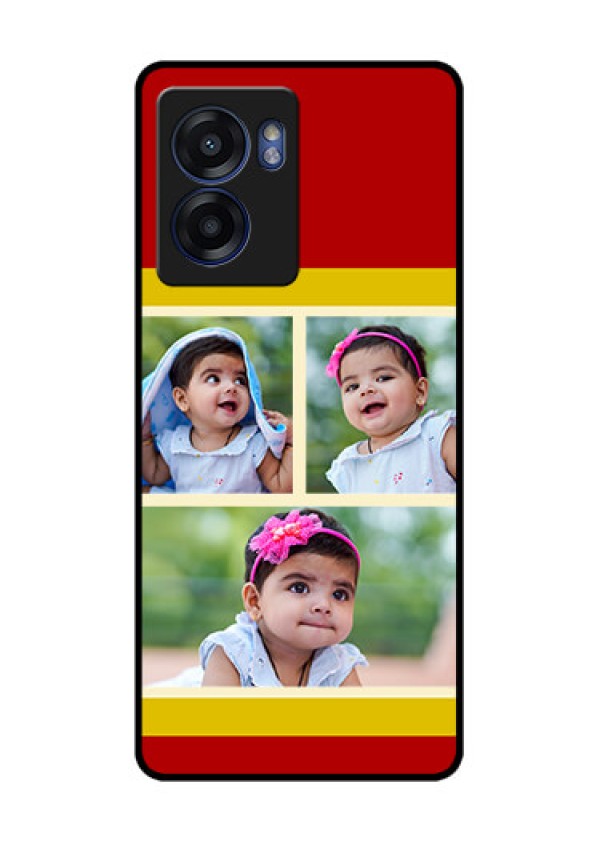 Realme Narzo 50 5G Custom Glass Mobile Case - Multiple Pic Upload Design