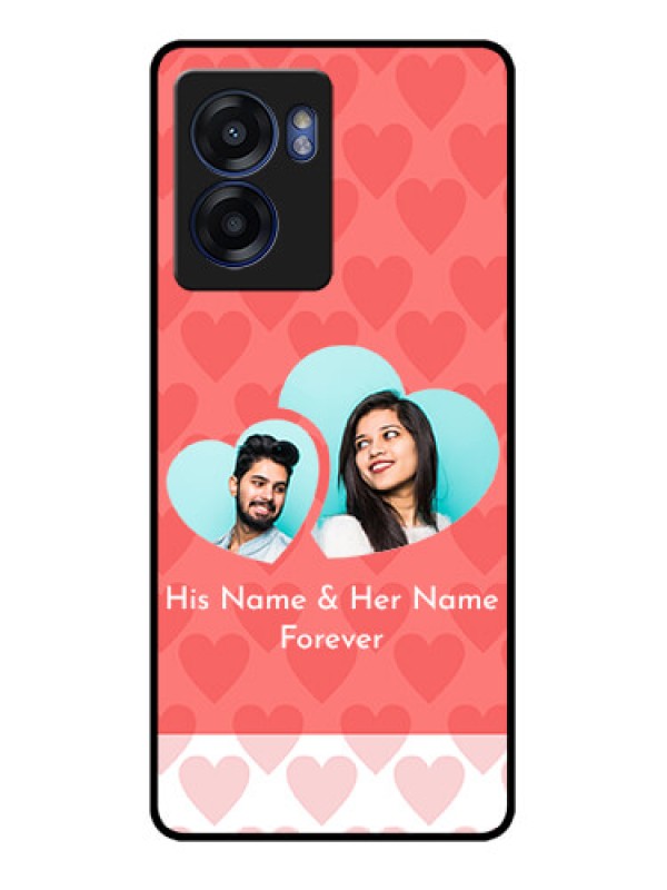 Custom Realme Narzo 50 5G Personalized Glass Phone Case - Couple Pic Upload Design