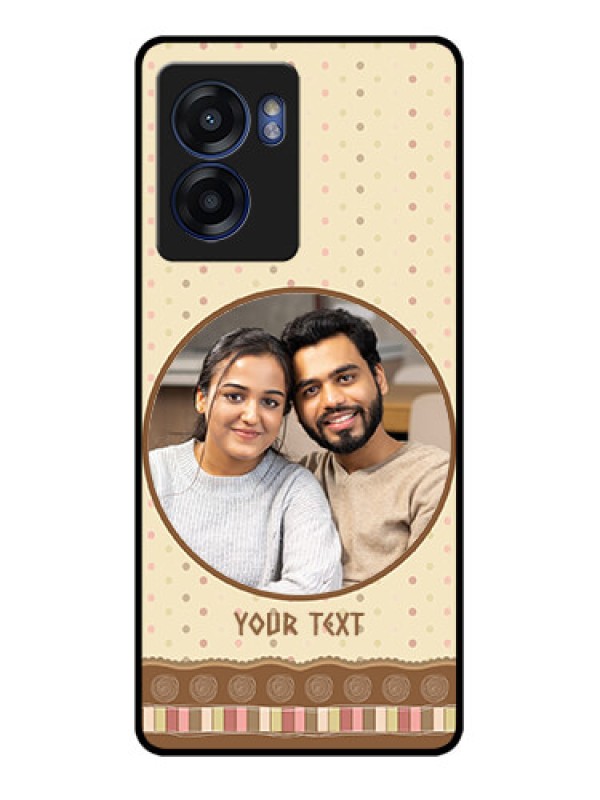 Custom Realme Narzo 50 5G Custom Glass Mobile Case - Brown Dotted Mobile Case Design