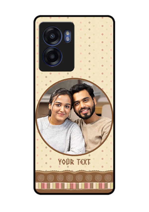 Realme Narzo 50 5G Custom Glass Mobile Case - Brown Dotted Mobile Case Design
