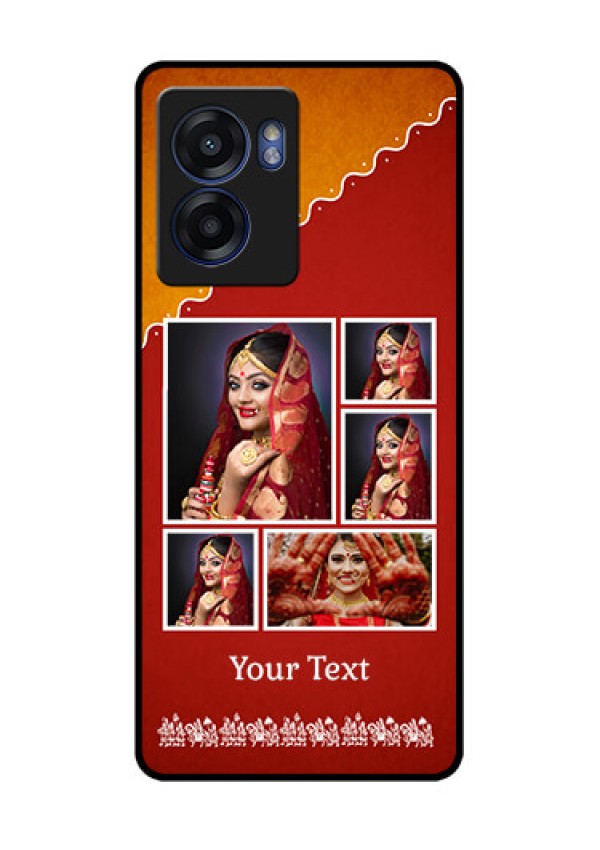 Realme Narzo 50 5G Personalized Glass Phone Case - Wedding Pic Upload Design