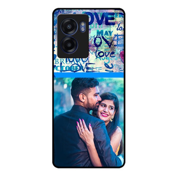 Realme Narzo 50 5G Custom Glass Mobile Case - Colorful Love Design