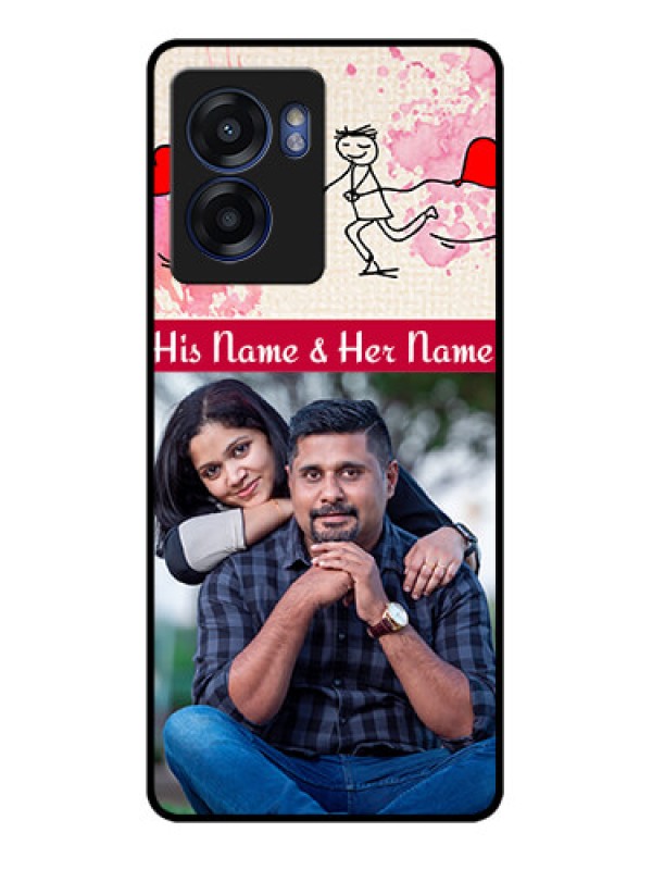 Custom Realme Narzo 50 5G Photo Printing on Glass Case - You and Me Case Design