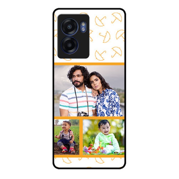 Realme Narzo 50 5G Custom Glass Mobile Case - Yellow Pattern Design