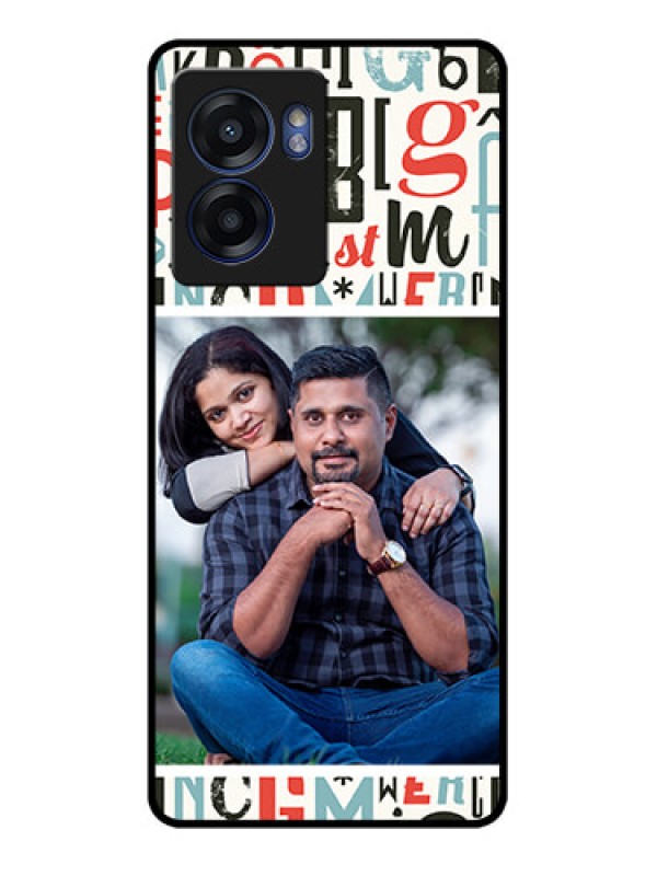 Custom Realme Narzo 50 5G Personalized Glass Phone Case - Alphabet Design